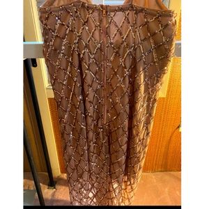 Knee length sequined dress
